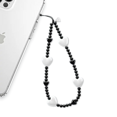 Black & White Heart Charm