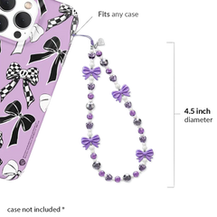 Purple Bows Phone Charm