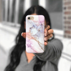 Violet Sky Marble iPhone Case
