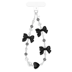 Gothic Black Bows Phone Charm