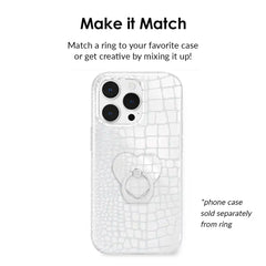 White Croc Phone Ring