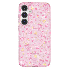 Pink Hanukkah Glitter Samsung Case