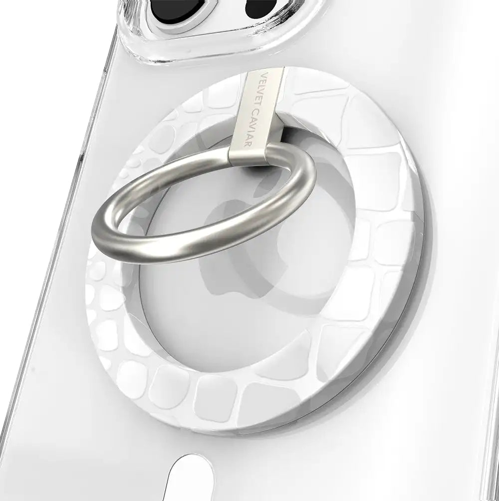 White Croc MagSafe Grip Ring