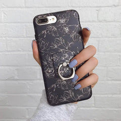 Rose Gold Chrome Floral Phone Ring