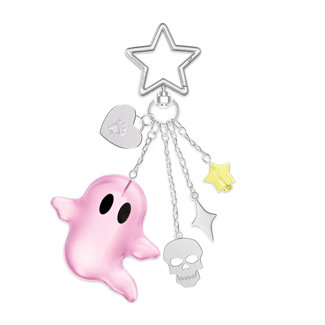 Pink Ghosted Bag Charm
