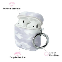 White Clouds Camo Airpods Case