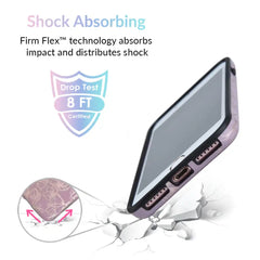 Dusty Rose Chrome Floral iPhone Case